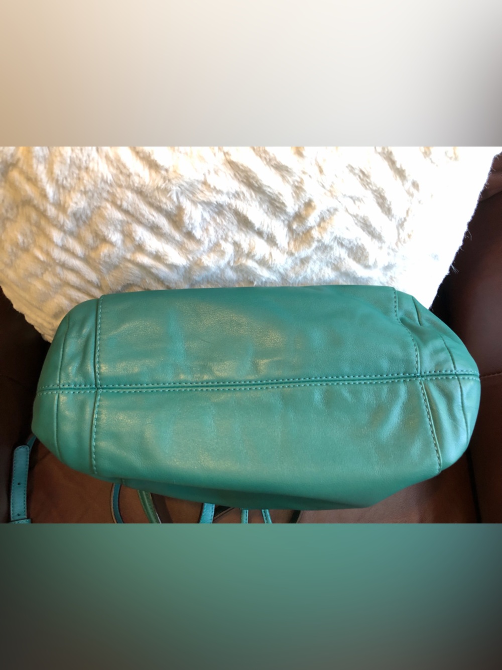 COACH Jade Green Leather Drawstring Shoulder Bag - Picture 14 of 14